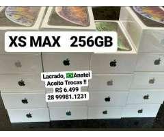 IPhone xs Max 256gb,Lacrado,Anatel,nt fiscal,Garantia,Ac Troca