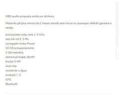 Celular moto g4 plus tela 5.5 processador 8 nÃºcleos 1.50 ghz c/garantia - 2
