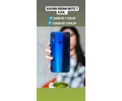 Xiaomi redmi note 7 azul 4gb ram 64gb rom original lacrado versÃ£o global