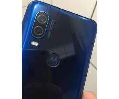Moto one vision 128gb dual chips 4gb ram azul cÃ¢m.48mp zero s/uso - 2