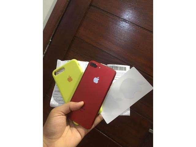 IPhone 7 Plus Red 128gb com nota e todos acessÃ³rios muito bem conservado !!!