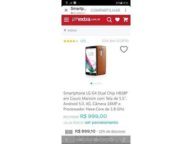 Smartphone LG G4 Couro