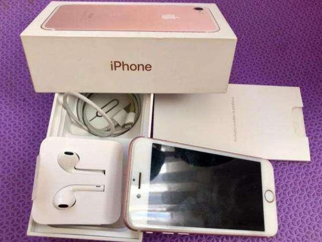 IPhone 7s RosÃª Na Caixa Com AcessÃ³rios