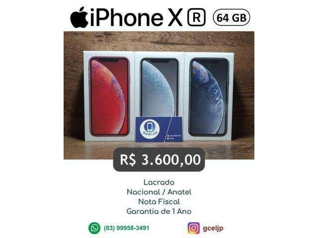 IPhone Xr 64GB e 128GB Novo (Caixa Lacrada) Garantia 1 Ano, Nota, Nacional, Anatel