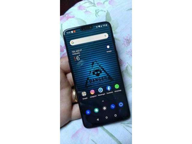 Oneplus 6 Black Mirror 8/128gb impecÃ¡vel sem detalhes.