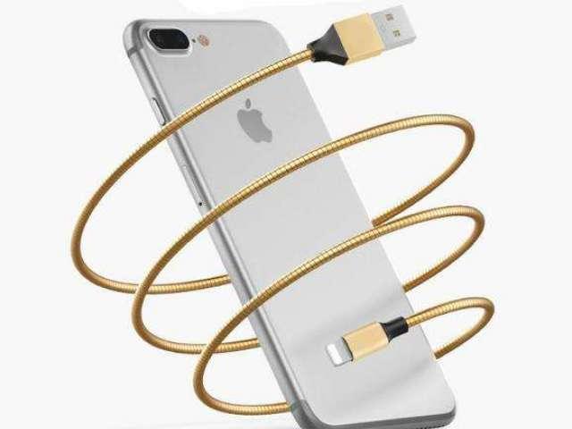 Cabo Usb Carregador Iphone Lightning Metalico 1 metro H`maston