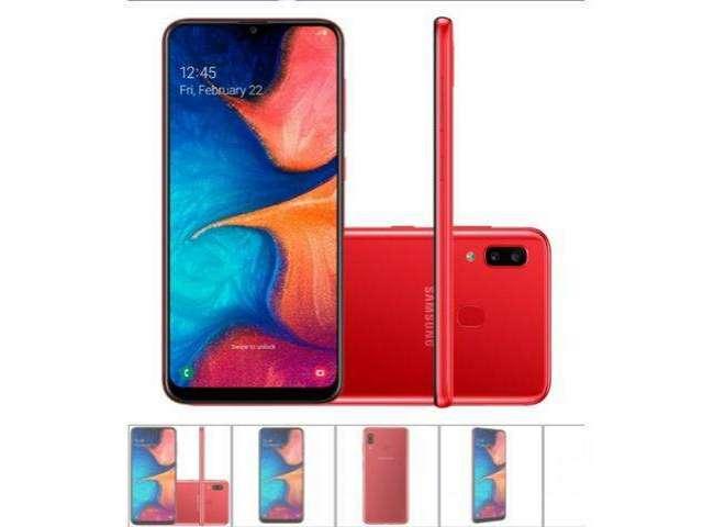 Smartphone Samsung Galaxy A20 32GB 6.4`` 3GB RAM CÃ¢mera Traseira Dupla 13MP 5MP Verme