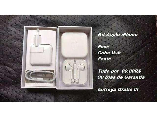Carregador iPhone Novo Kit