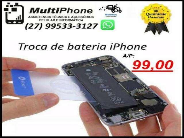 Bateria iphone instalada c/ Garantia