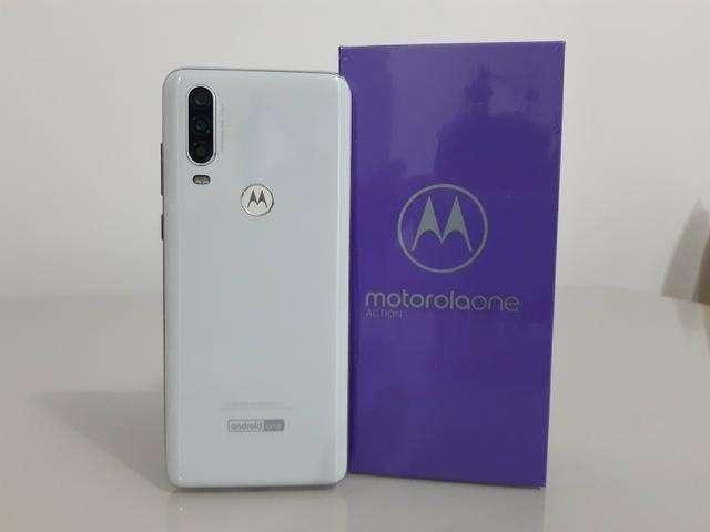 Motorola One Action 128gb Tela 6,3``,cam AÃ§Ã£o F.i.l.m.a em 4K(Lacrado)Nota 01 Ano Garantia