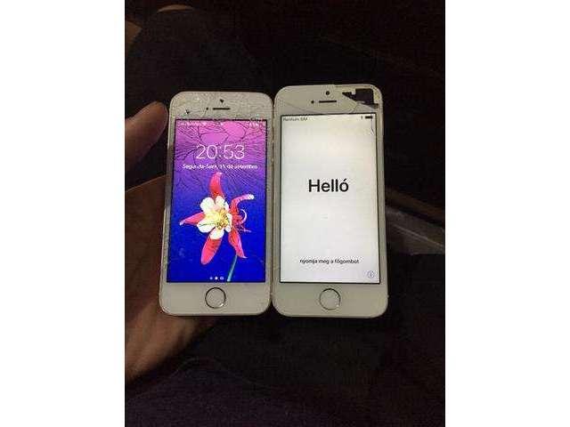 IPhone 5se com tela quebrada e um 5s