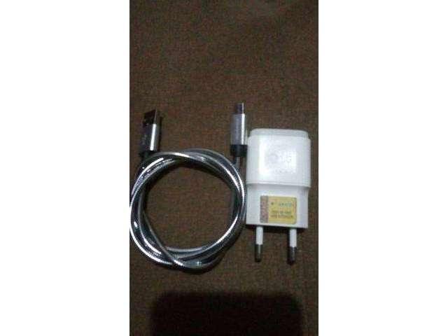 Carregador original LG com cabo USB da Metal Braided FlexÃ­vel