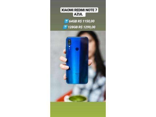 Xiaomi redmi note 7 azul 4gb ram 64gb rom original lacrado versÃ£o global